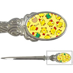 Animals Yellow Chicken Chicks Worm Green Letter Openers by Mariart