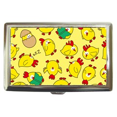 Animals Yellow Chicken Chicks Worm Green Cigarette Money Cases by Mariart