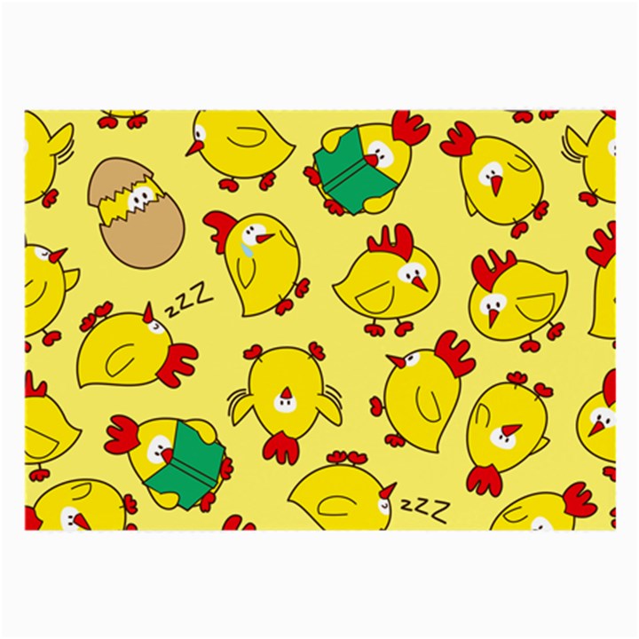 Animals Yellow Chicken Chicks Worm Green Large Glasses Cloth