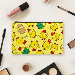 Animals Yellow Chicken Chicks Worm Green Cosmetic Bag (medium)  by Mariart