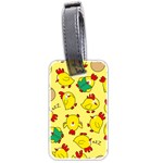 Animals Yellow Chicken Chicks Worm Green Luggage Tags (Two Sides) Front