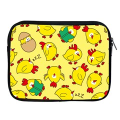 Animals Yellow Chicken Chicks Worm Green Apple Ipad 2/3/4 Zipper Cases by Mariart