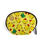 Animals Yellow Chicken Chicks Worm Green Accessory Pouches (Small)  Front