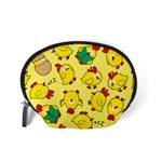 Animals Yellow Chicken Chicks Worm Green Accessory Pouches (Small)  Back