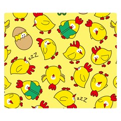 Animals Yellow Chicken Chicks Worm Green Double Sided Flano Blanket (small)  by Mariart