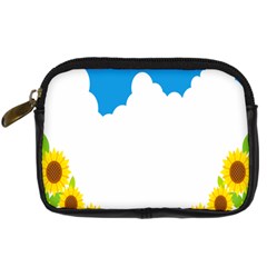 Cloud Blue Sky Sunflower Yellow Green White Digital Camera Cases by Mariart