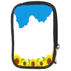 Cloud Blue Sky Sunflower Yellow Green White Compact Camera Cases by Mariart