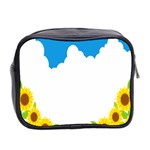 Cloud Blue Sky Sunflower Yellow Green White Mini Toiletries Bag 2-Side Back