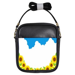 Cloud Blue Sky Sunflower Yellow Green White Girls Sling Bags by Mariart