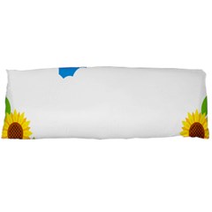 Cloud Blue Sky Sunflower Yellow Green White Body Pillow Case (dakimakura) by Mariart