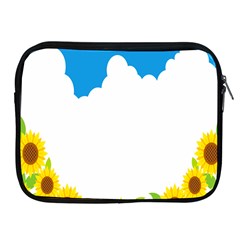 Cloud Blue Sky Sunflower Yellow Green White Apple Ipad 2/3/4 Zipper Cases by Mariart