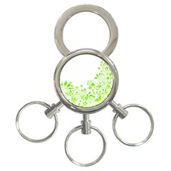 Butterfly Green Flower Floral Leaf Animals 3-ring Key Chains