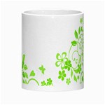 Butterfly Green Flower Floral Leaf Animals Morph Mugs Center