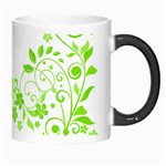 Butterfly Green Flower Floral Leaf Animals Morph Mugs Right