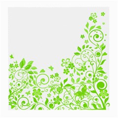 Butterfly Green Flower Floral Leaf Animals Medium Glasses Cloth (2-side) by Mariart