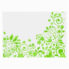 Butterfly Green Flower Floral Leaf Animals Large Glasses Cloth by Mariart