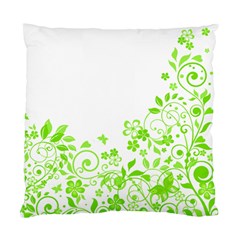 Butterfly Green Flower Floral Leaf Animals Standard Cushion Case (one Side)