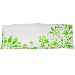 Butterfly Green Flower Floral Leaf Animals Body Pillow Case (dakimakura) by Mariart