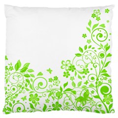 Butterfly Green Flower Floral Leaf Animals Standard Flano Cushion Case (one Side) by Mariart