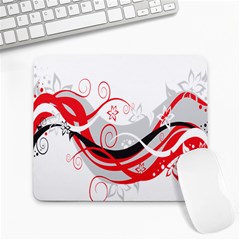 Flower Floral Star Red Wave Large Mousepads