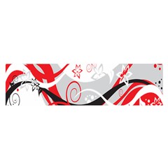 Flower Floral Star Red Wave Satin Scarf (oblong) by Mariart