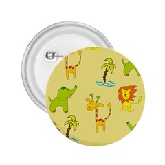 Cute Animals Elephant Giraffe Lion 2 25  Buttons