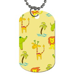 Cute Animals Elephant Giraffe Lion Dog Tag (one Side)