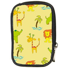 Cute Animals Elephant Giraffe Lion Compact Camera Cases by Mariart