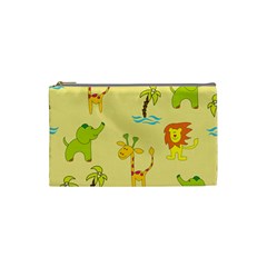 Cute Animals Elephant Giraffe Lion Cosmetic Bag (small)  by Mariart