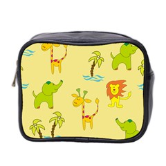 Cute Animals Elephant Giraffe Lion Mini Toiletries Bag 2-side by Mariart