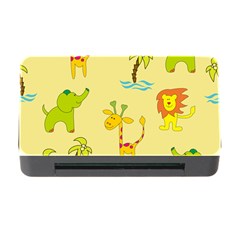 Cute Animals Elephant Giraffe Lion Memory Card Reader With Cf by Mariart