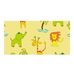 Cute Animals Elephant Giraffe Lion Satin Wrap Front