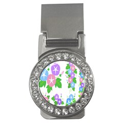 Flower Floral Star Purple Pink Blue Leaf Money Clips (cz) 