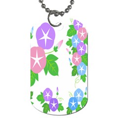 Flower Floral Star Purple Pink Blue Leaf Dog Tag (two Sides) by Mariart