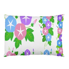 Flower Floral Star Purple Pink Blue Leaf Pillow Case by Mariart