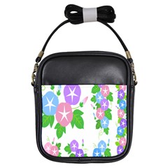 Flower Floral Star Purple Pink Blue Leaf Girls Sling Bags by Mariart