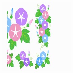 Flower Floral Star Purple Pink Blue Leaf Small Garden Flag (two Sides) by Mariart