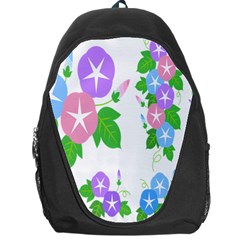 Flower Floral Star Purple Pink Blue Leaf Backpack Bag by Mariart