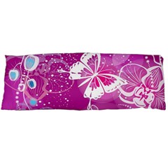 Flower Butterfly Pink Body Pillow Case (dakimakura) by Mariart