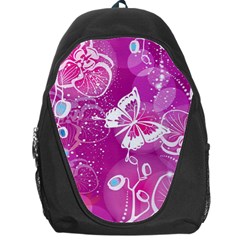 Flower Butterfly Pink Backpack Bag by Mariart