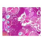 Flower Butterfly Pink Double Sided Flano Blanket (Mini)  35 x27  Blanket Front