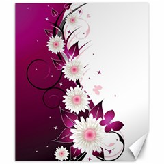 Flower Purple Sunflower Star Butterfly Canvas 20  X 24   by Mariart