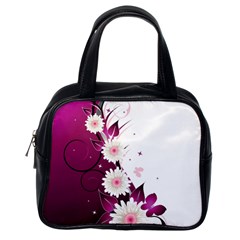 Flower Purple Sunflower Star Butterfly Classic Handbags (one Side) by Mariart