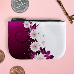 Flower Purple Sunflower Star Butterfly Mini Coin Purses by Mariart