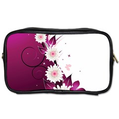 Flower Purple Sunflower Star Butterfly Toiletries Bags 2-side by Mariart