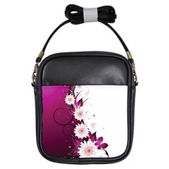 Flower Purple Sunflower Star Butterfly Girls Sling Bags by Mariart