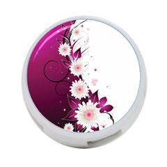 Flower Purple Sunflower Star Butterfly 4-port Usb Hub (one Side) by Mariart