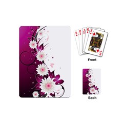 Flower Purple Sunflower Star Butterfly Playing Cards (mini) 