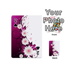 Flower Purple Sunflower Star Butterfly Playing Cards 54 (mini)  by Mariart