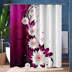 Flower Purple Sunflower Star Butterfly Shower Curtain 60  X 72  (medium)  by Mariart